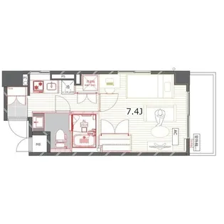 コスモリード大森【8階】の間取り