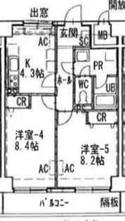 桜燦閣 北上中央【2階】の間取り