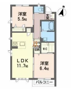 エターナル桑野【2階】の間取り