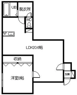 メリットコスモ【1階】の間取り