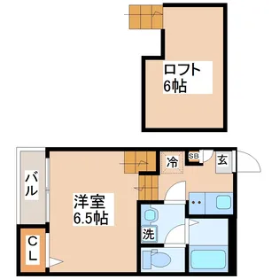 シャンペル中山【1階】の間取り