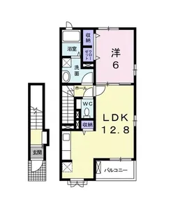 ピュアハイツ・結 B【2階】の間取り