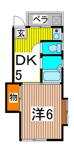 武蔵屋四番館【3階】の間取り