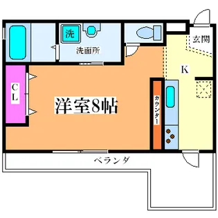 グランディーN1【5階】の間取り