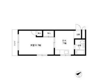 桜ヶ丘ハイム【1階】の間取り