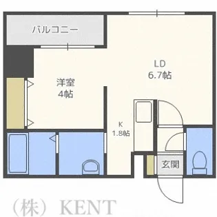 レジデンスタワー札幌【4階】の間取り