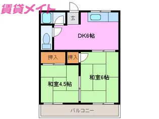 春日アパート【2階】の間取り