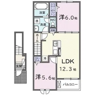 ヴィヴァーチェ郡【2階】の間取り