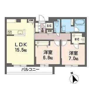 シャーメゾンステージ綱島【SHM】【3階】の間取り