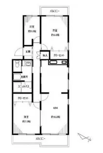 みずきが丘住宅 12号棟【5階】の間取り