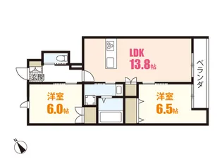 安佐南区長束1丁目ヘーベルメゾン【1階】の間取り