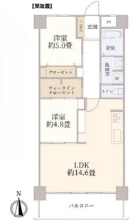 亀戸2丁目団地9号棟 9【7階】の間取り