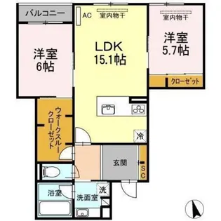 T-5FLAT【3階】の間取り