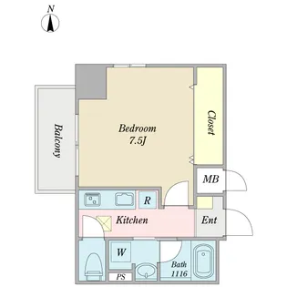 Saint-Clair【5階】の間取り