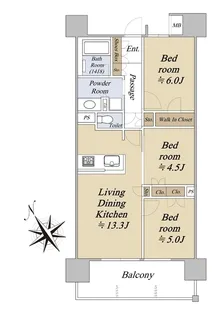 レーベン川西 TIEAK RESIDENCE【2階】の間取り
