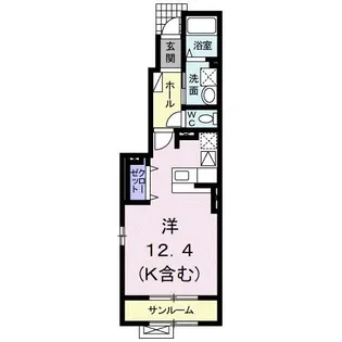 ワンズ ライフ【1階】の間取り