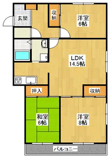 エクセル熊野1【3階】の間取り
