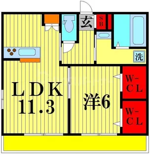 ベルデュール西船橋【4階】の間取り