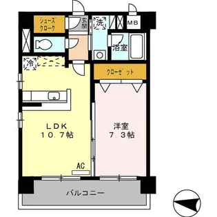 リビオン千代町【5階】の間取り