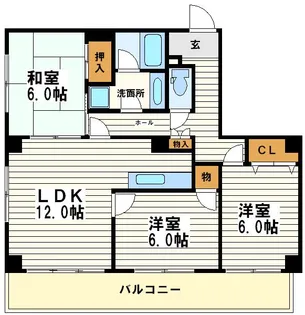 ビオトープ末吉橋【3階】の間取り