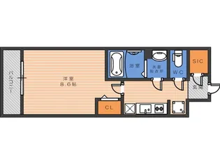 J-ARC天王寺EAST【3階】の間取り