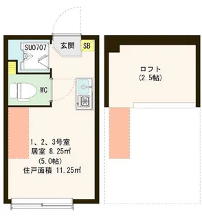 ハーモニーテラス南阿佐ヶ谷III【1階】の間取り
