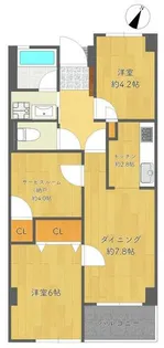 リバーサイド山栄【3階】の間取り