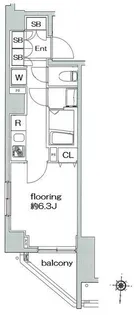 グランヴァン深川木場【5階】の間取り