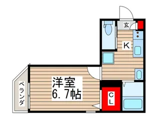 新検見川レジデンス【1階】の間取り
