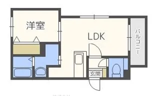 ペルージュ菊水【4階】の間取り