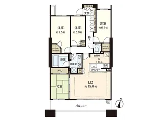 ミッドプレイス仙台タワー&レジデンス【7階】の間取り