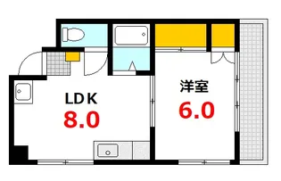 岡田ビル【4階】の間取り