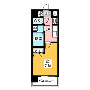 UURコート名古屋名駅【12階】の間取り