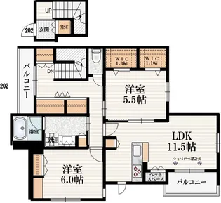 バラーバル石神井公園【2階】の間取り