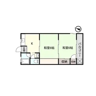 ラ・ネージュ富山II【2階】の間取り