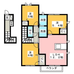 サンハイム北島 B【2階】の間取り