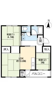 UR平城第二【2階】の間取り