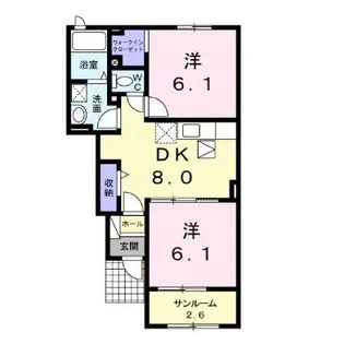 チェリーサイド・M A・B【1階】の間取り