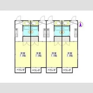 サンコーハイツ【1階】の間取り