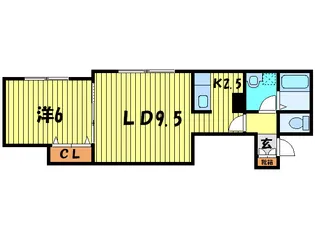 シルキー白石【1階】の間取り