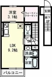 メゾン田中ー海老江I【2階】の間取り