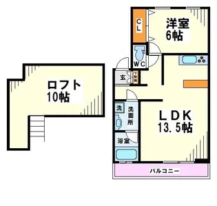 BIANCANE ビアンカーネ【2階】の間取り