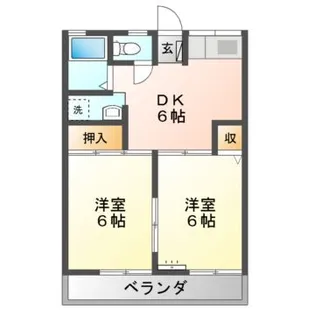 シティハイムプリシラA【1階】の間取り