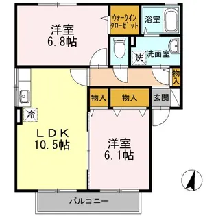 ソレイユ A棟【2階】の間取り