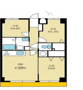 ニューキャッスル東戸塚【3階】の間取り
