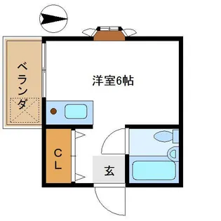 USコーポ梅田【1階】の間取り