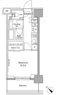 ザ・パークハビオ月島フロント【8階】の間取り