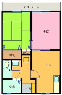 笹原田中アパート【2階】の間取り