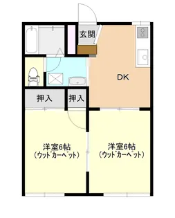 レジデンスリビエラC棟【2階】の間取り