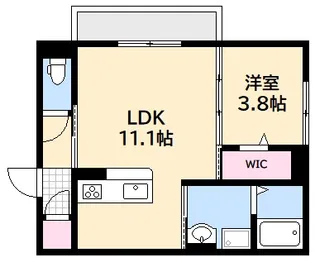 ルミナス三篠【1階】の間取り
